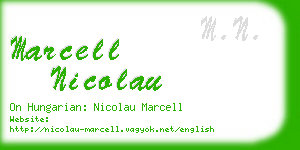 marcell nicolau business card